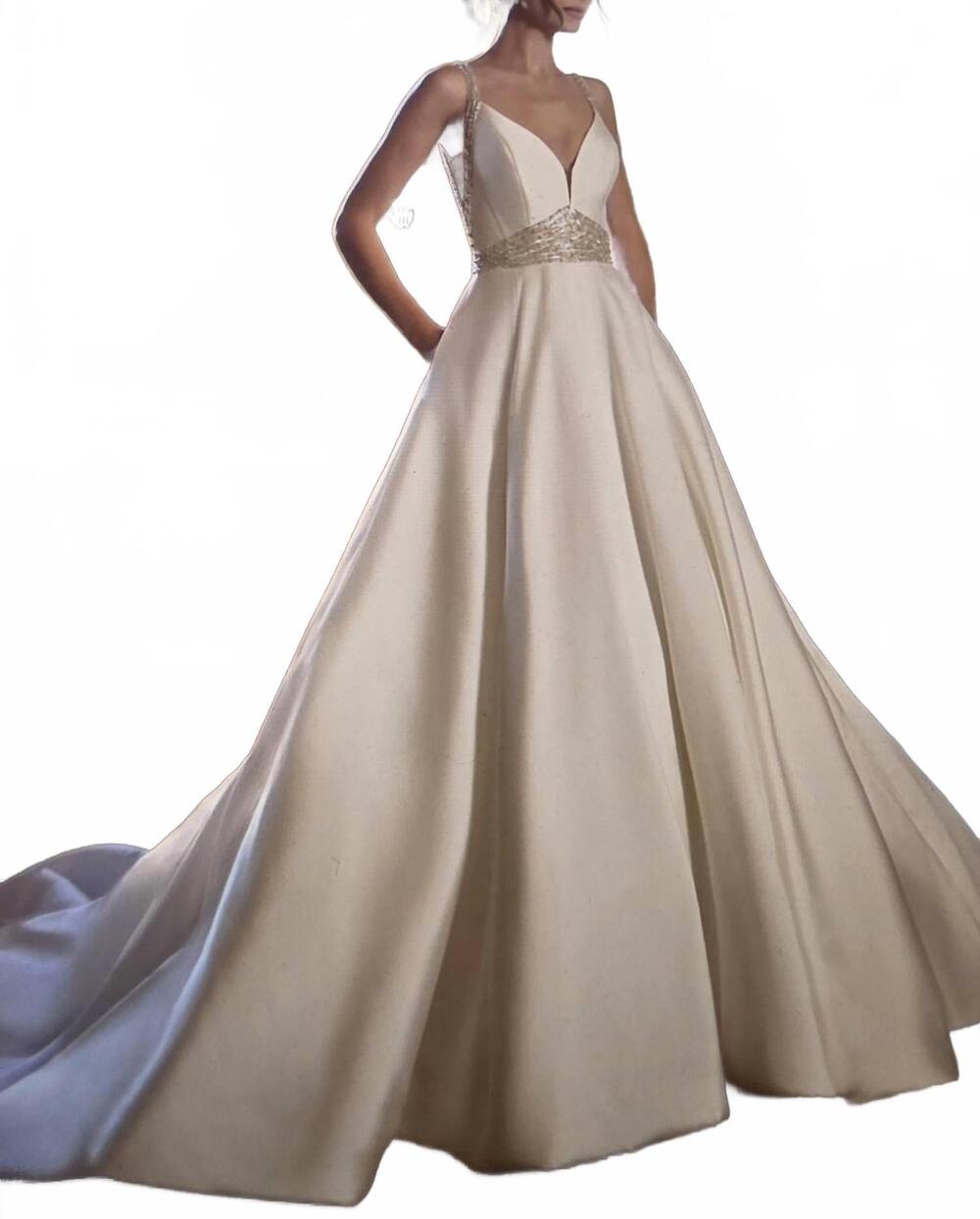 NEW RANDY FENOLI isabella ballgown in ivory